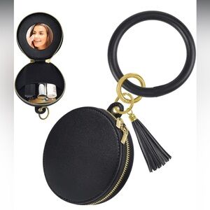Kaari Blue Black and Gold Key Card Holder with Elegant Design